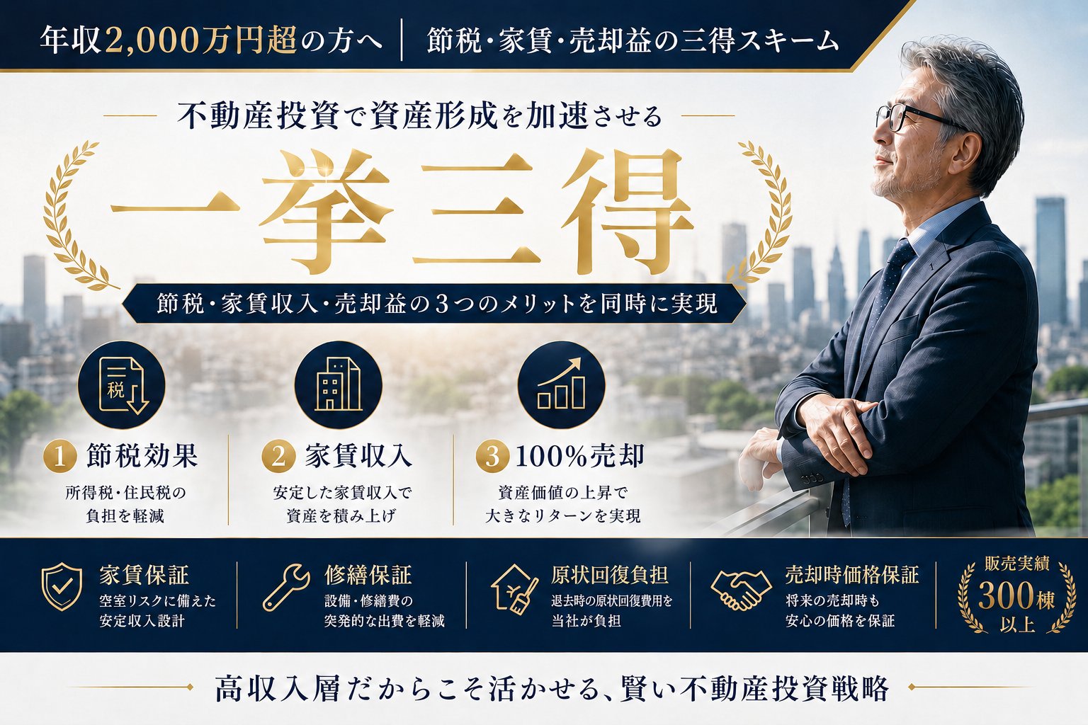 年収2000万円超の方へ｜節税・家賃・売却益の三得スキーム