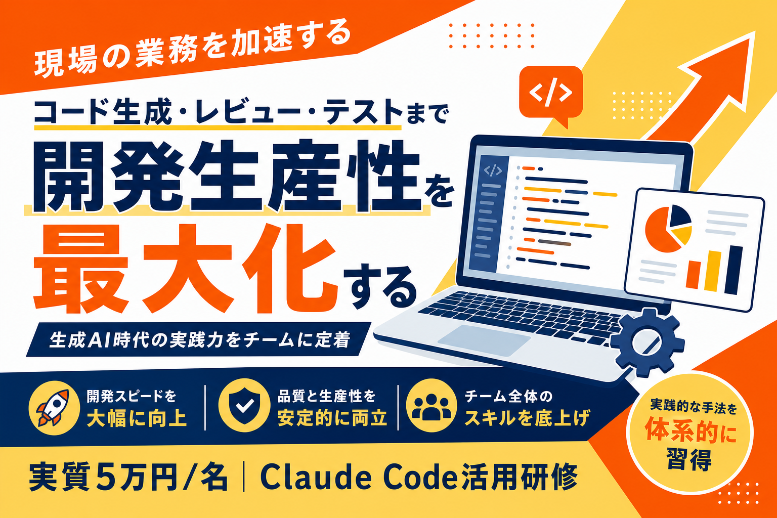 実質5万円/名｜Claude Code活用研修