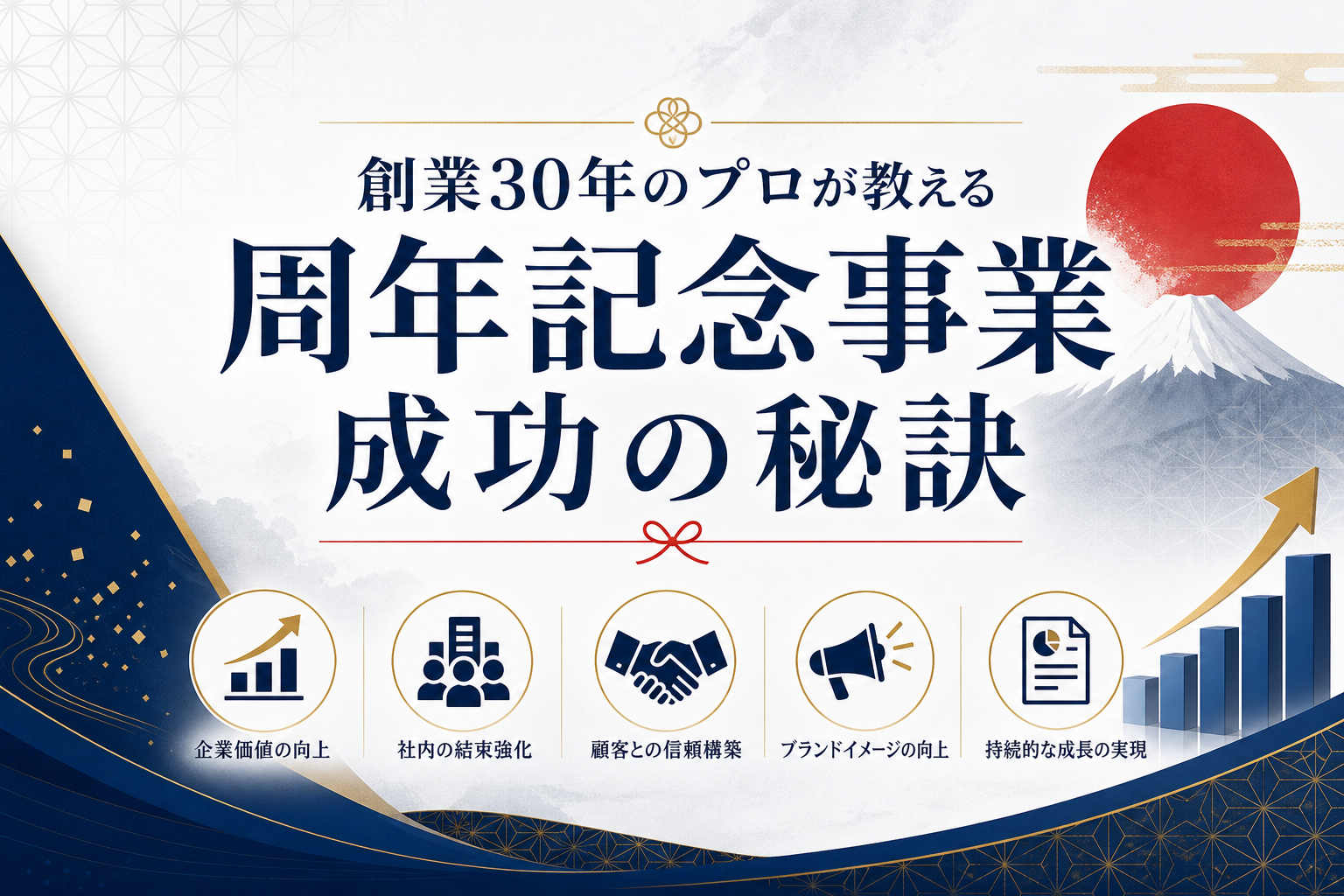 創業30年のプロが教える周年記念事業成功の秘訣