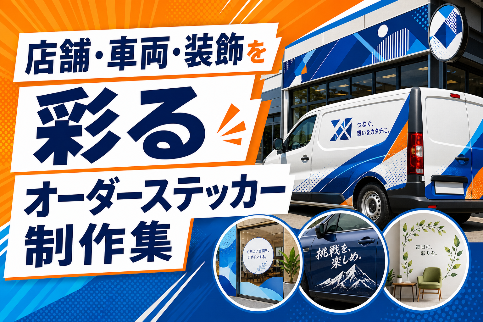 店舗・車両・装飾を彩るオーダーステッカー制作集
