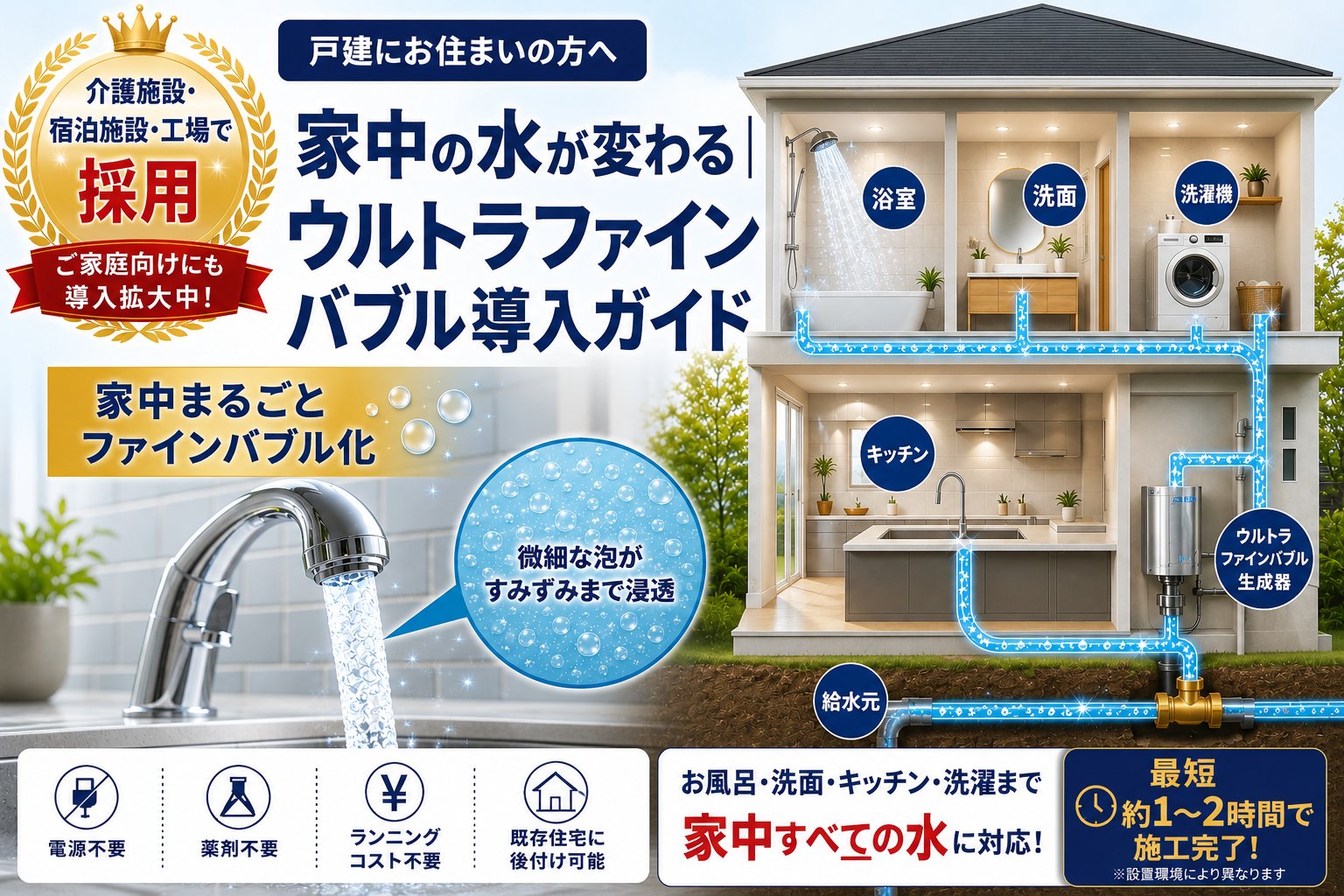 家中の水が変わる｜ウルトラファインバブル導入ガイド