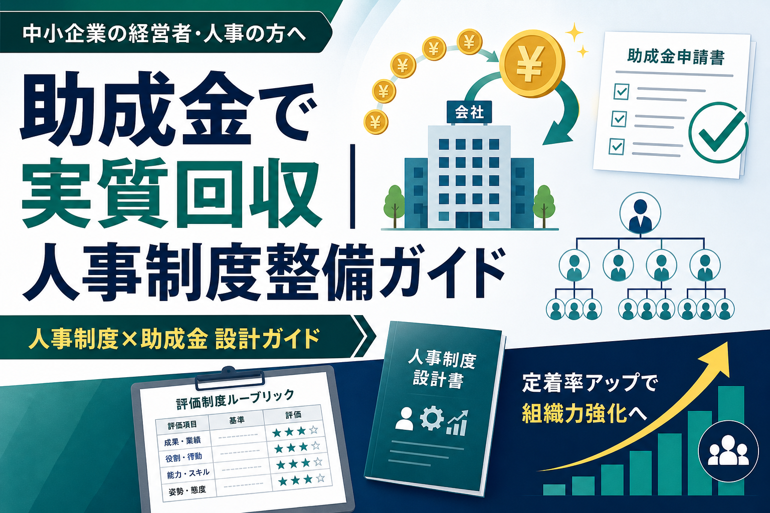 助成金で実質回収｜人事制度整備ガイド