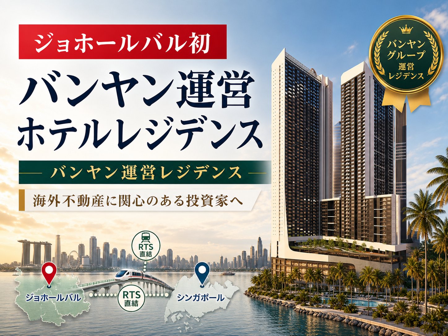 ジョホールバル初 バンヤン運営 ホテルレジデンス