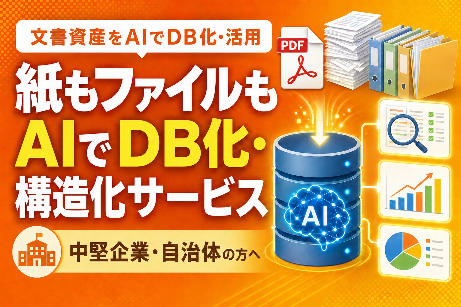 紙もファイルもAIでDB化・構造化サービス