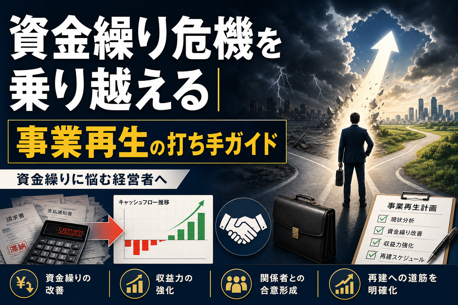 資金繰り危機を乗り越える|事業再生の打ち手ガイド