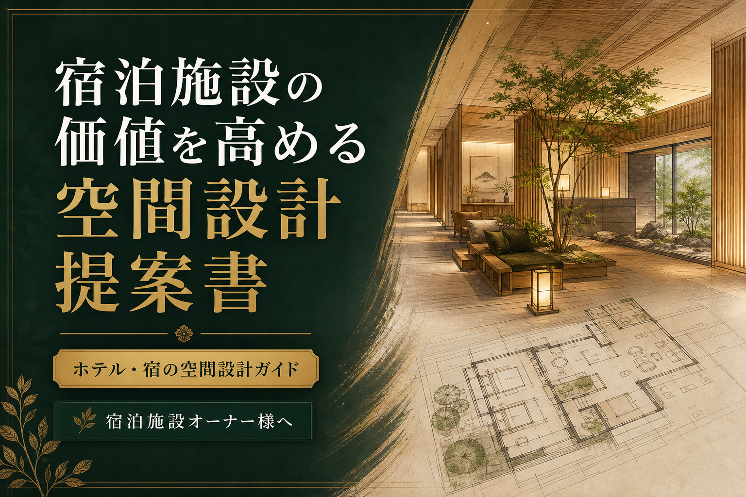 宿泊施設の価値を高める空間設計のご相談
