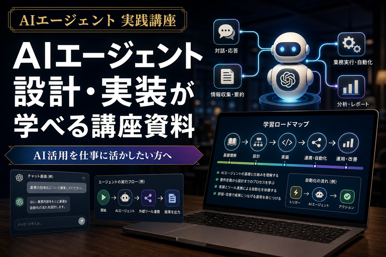 AIエージェント設計・実装が学べる講座資料