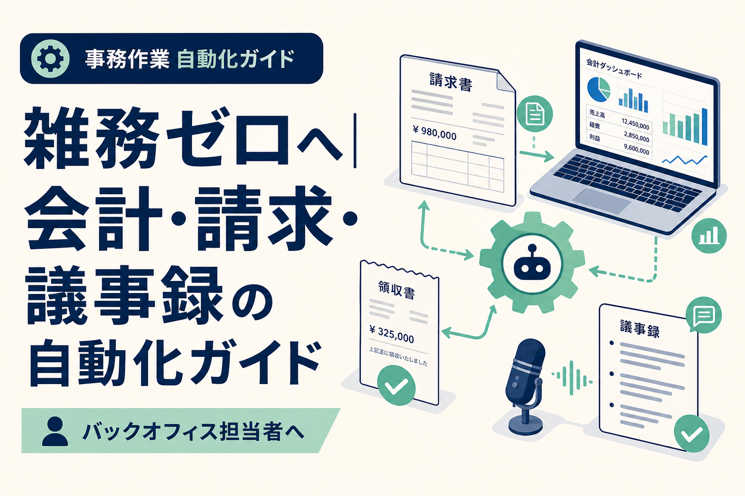 雑務ゼロへ｜会計・請求・議事録の自動化ガイド