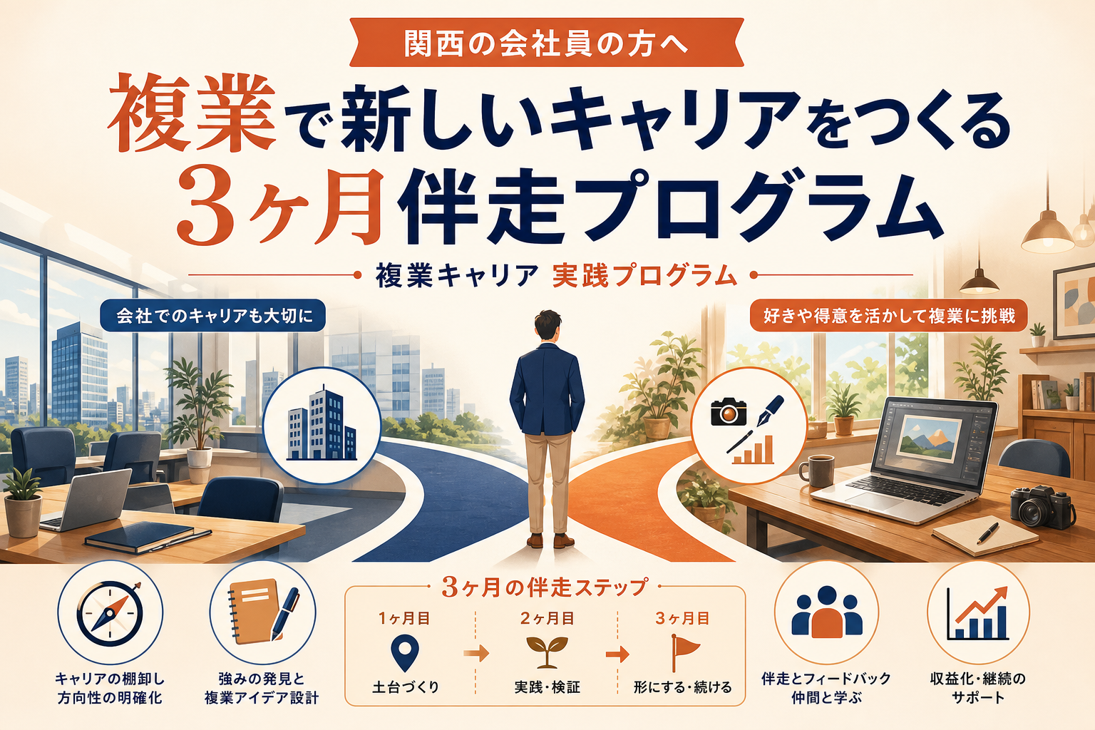 複業で新しいキャリアをつくる3ヶ月伴走プログラム