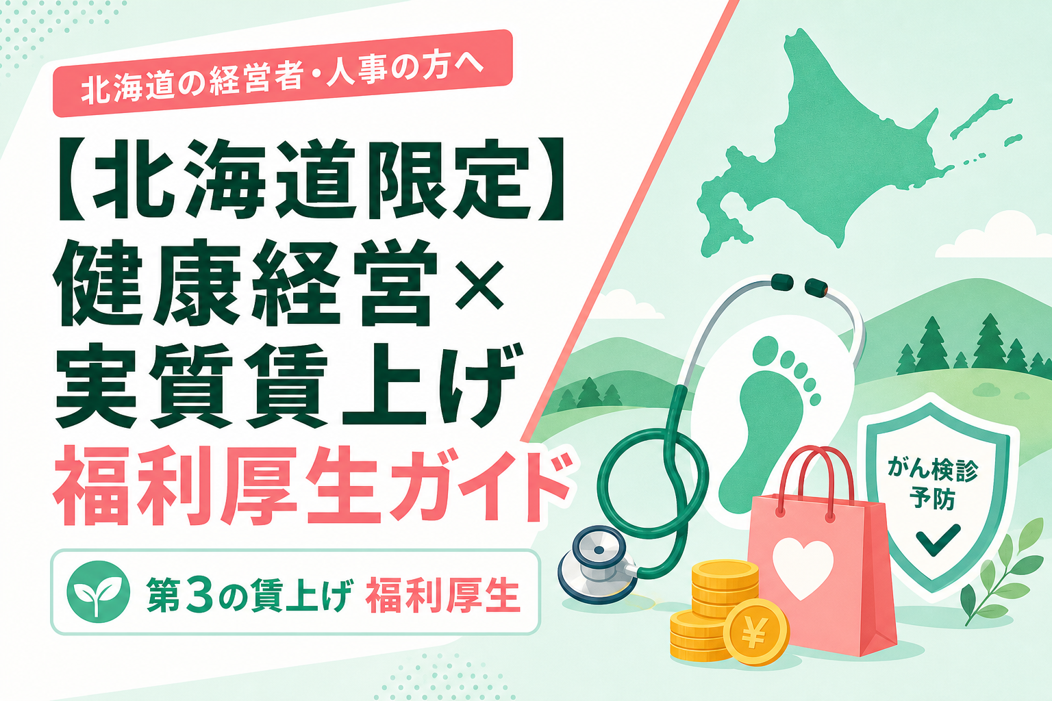 【北海道限定】健康経営×実質賃上げ 福利厚生ガイド