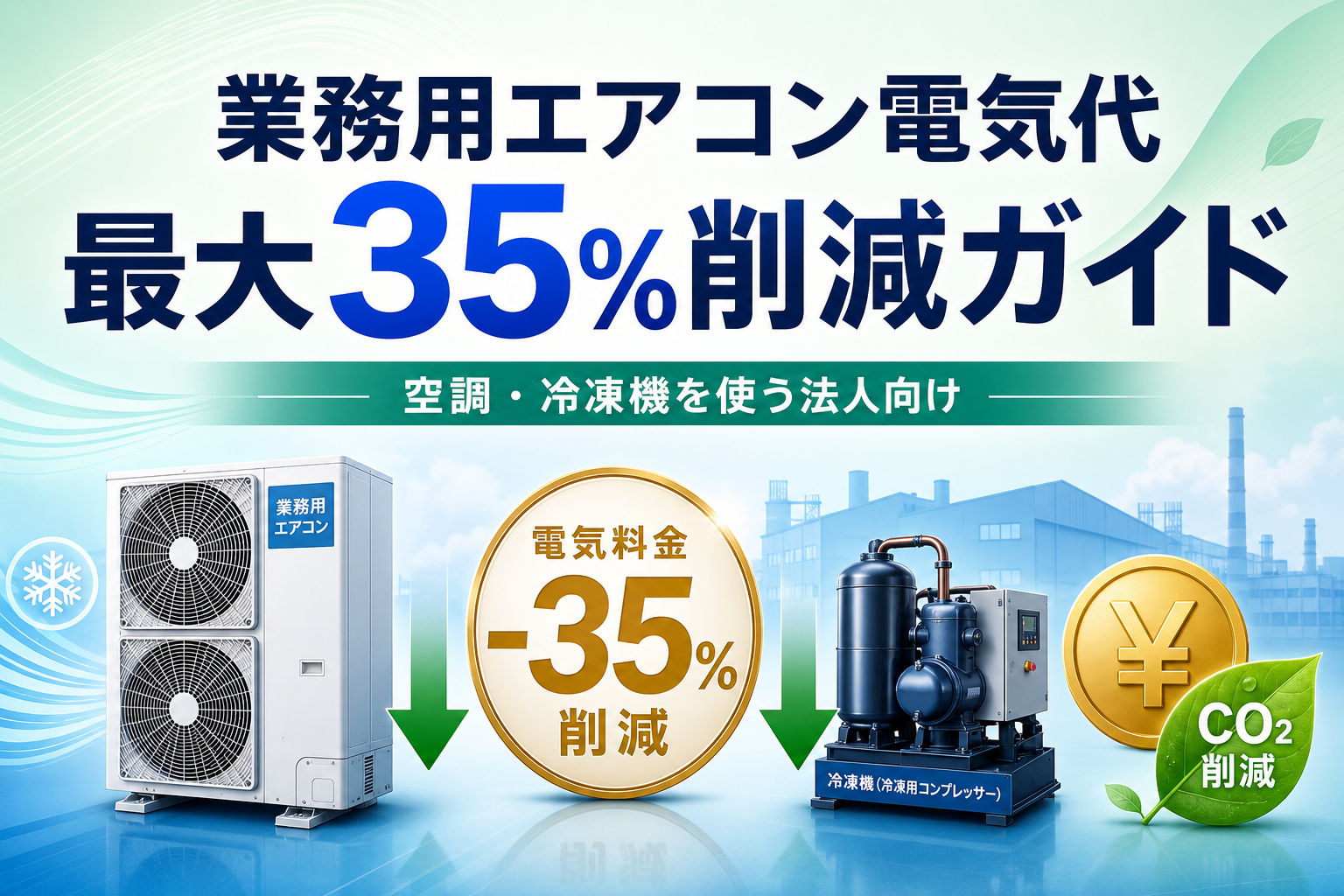 業務用エアコン電気代 最大35%削減ガイド