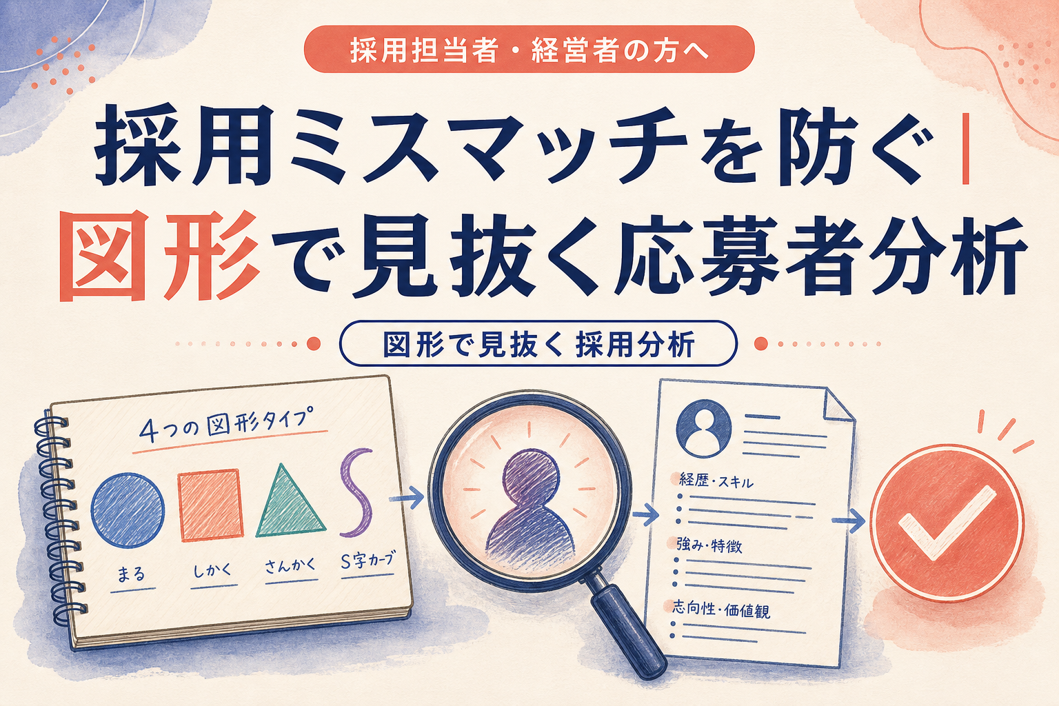 採用ミスマッチを防ぐ｜図形で見抜く応募者分析