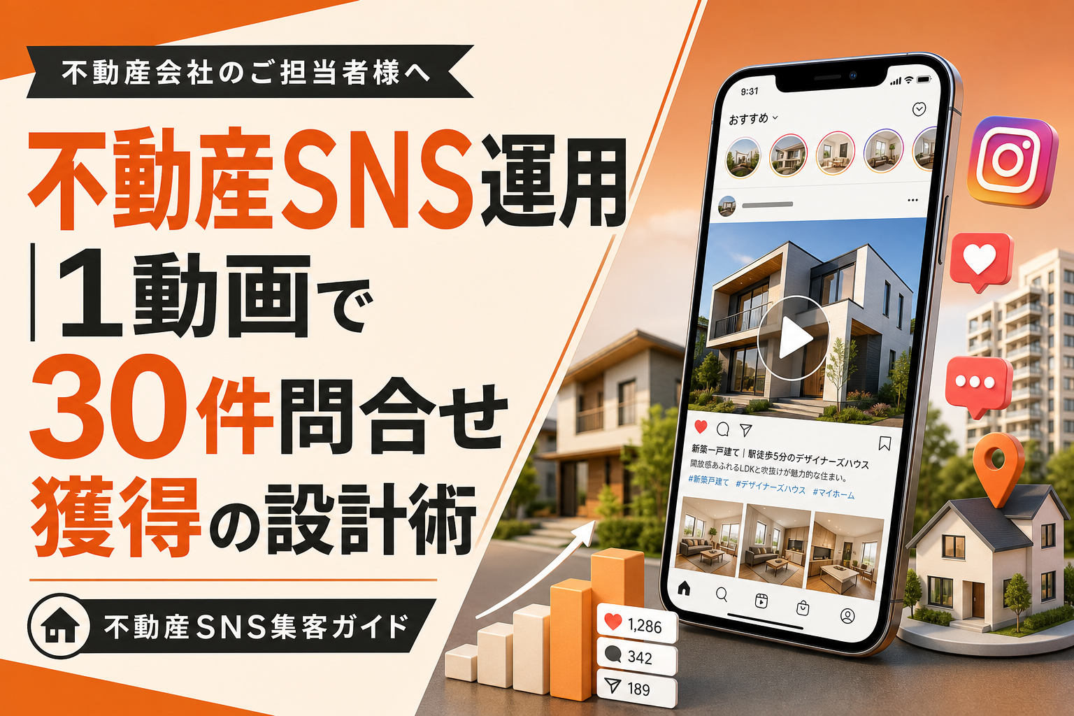 不動産SNS運用｜1動画で30件問合せ獲得の設計術