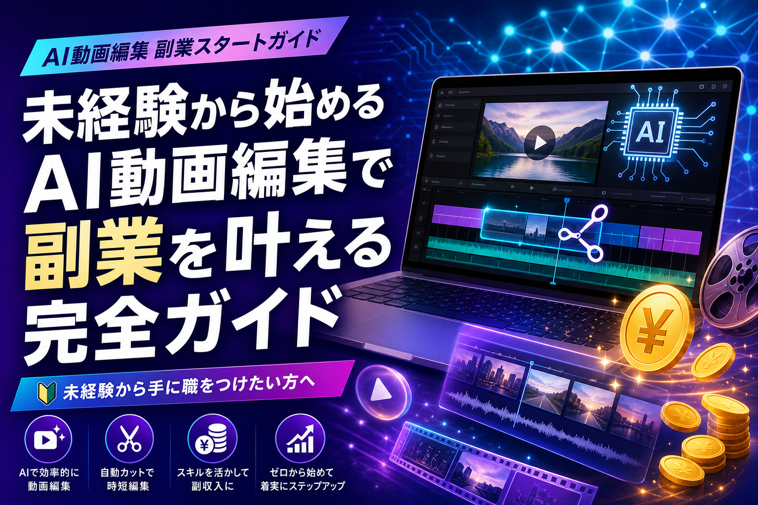 未経験から始めるAI動画編集で副業を叶える完全ガイド