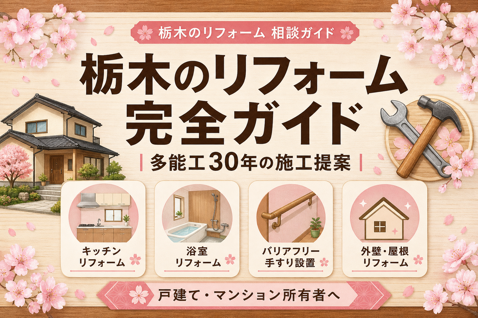 栃木のリフォーム完全ガイド｜多能工30年の施工提案