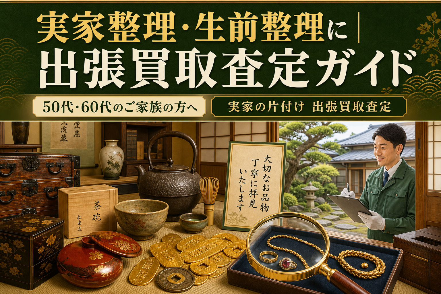 実家整理・生前整理に｜出張買取査定ガイド