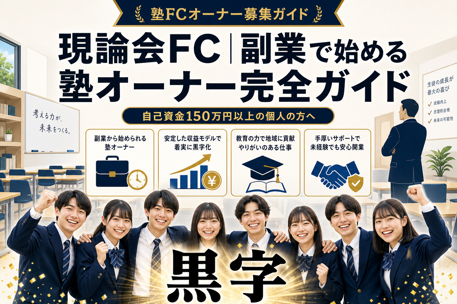 現論会FC｜難関大受験塾のオーナーになる（副業・多角化）