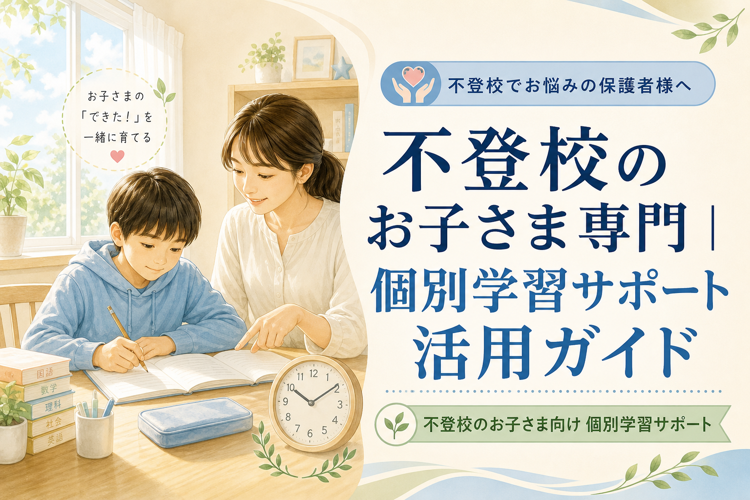 不登校のお子さま専門｜個別学習サポート活用ガイド