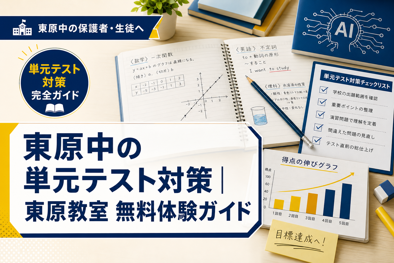 東原中の単元テスト対策｜東原教室 無料体験ガイド