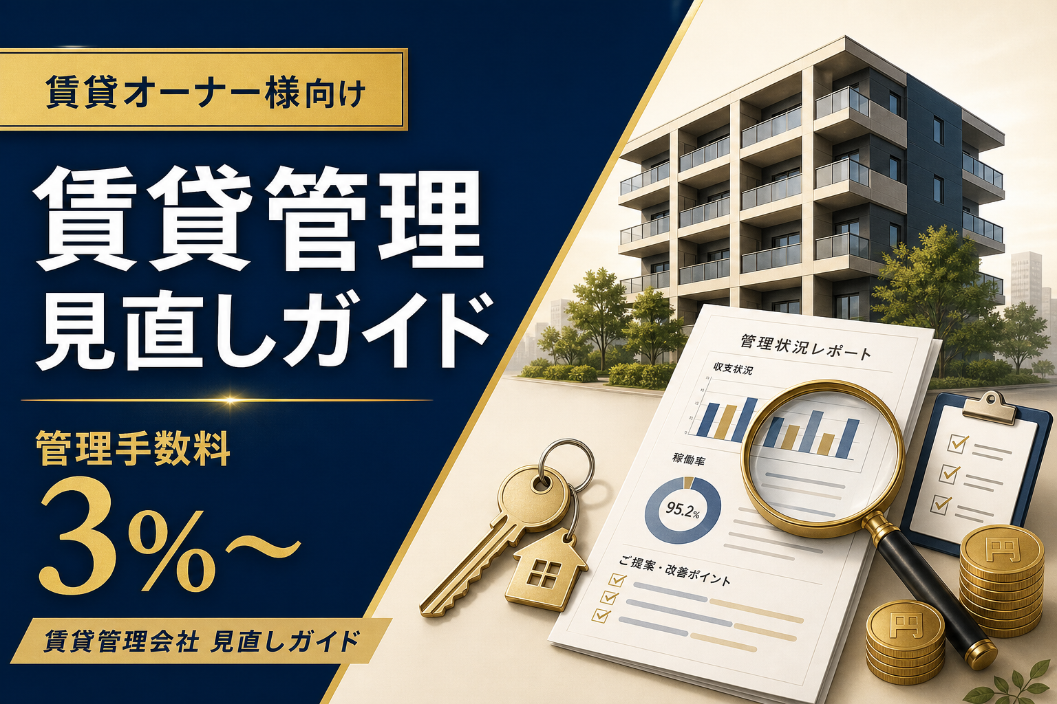 賃貸管理見直しガイド｜管理手数料3%〜