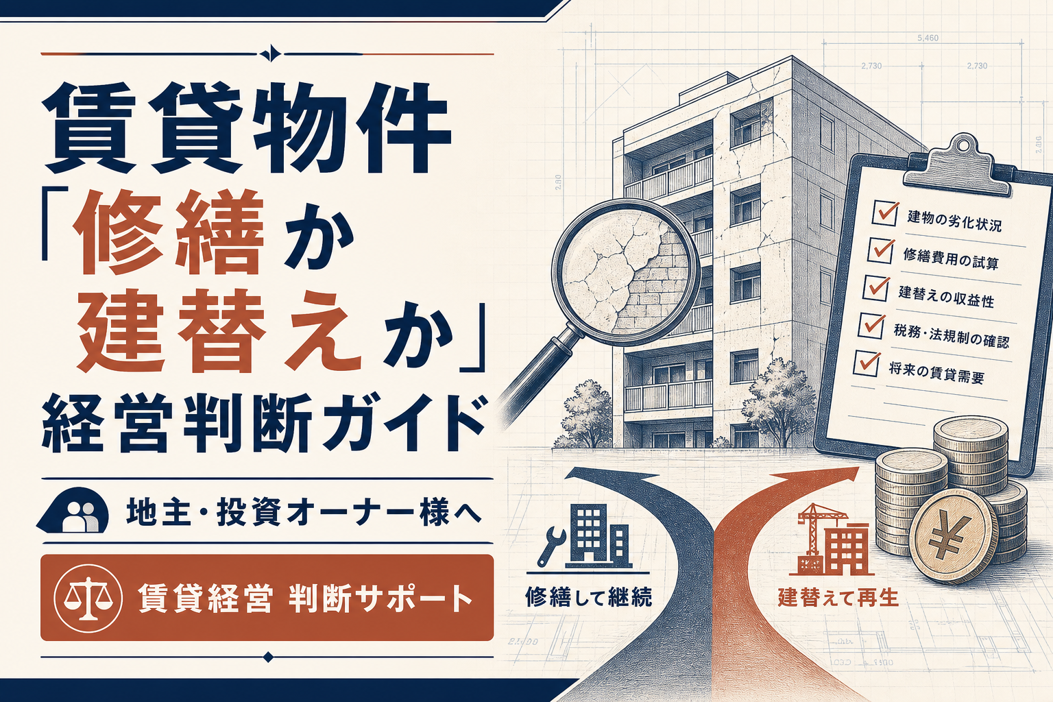 賃貸物件『修繕か建替えか』経営判断ガイド