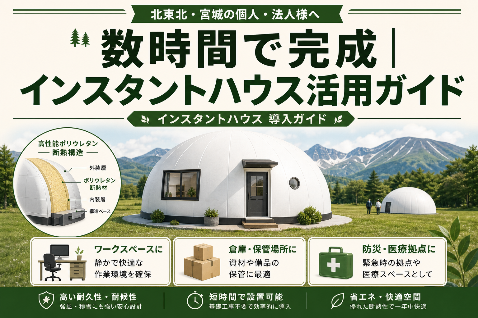数時間で完成｜インスタントハウス活用ガイド