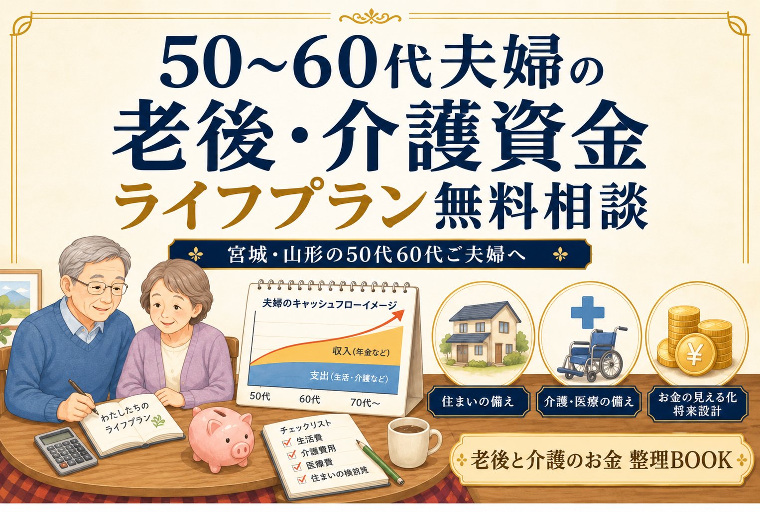 50～60代夫婦の老後・介護資金ライフプラン無料相談