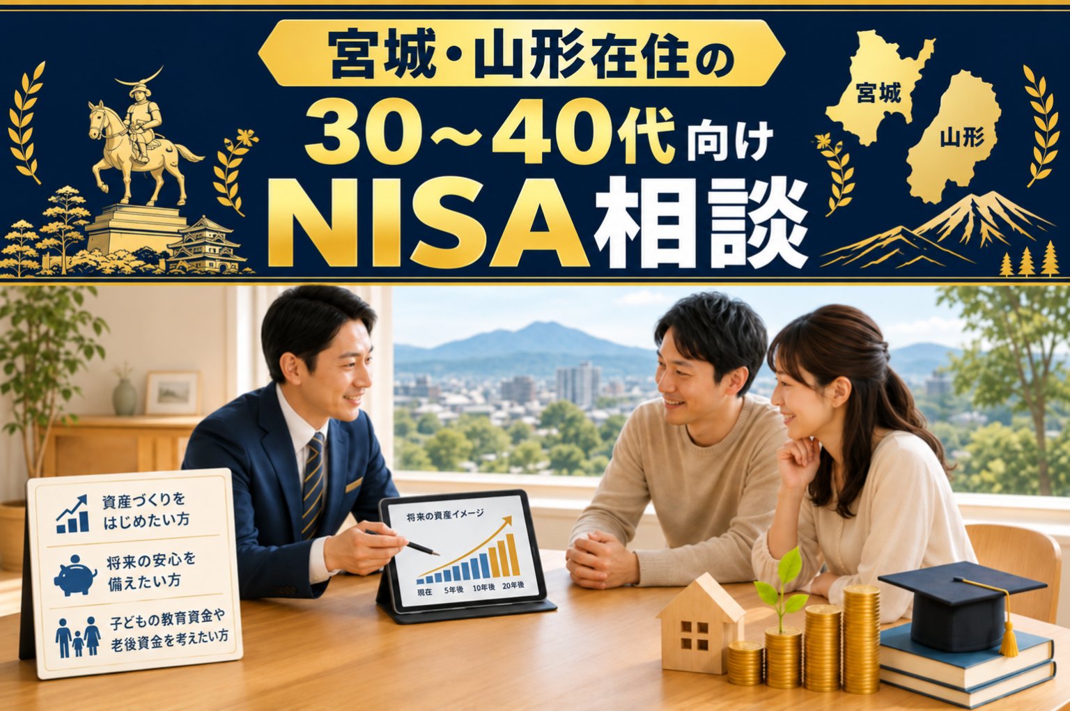 宮城・山形在住の30～40代向けNISA相談