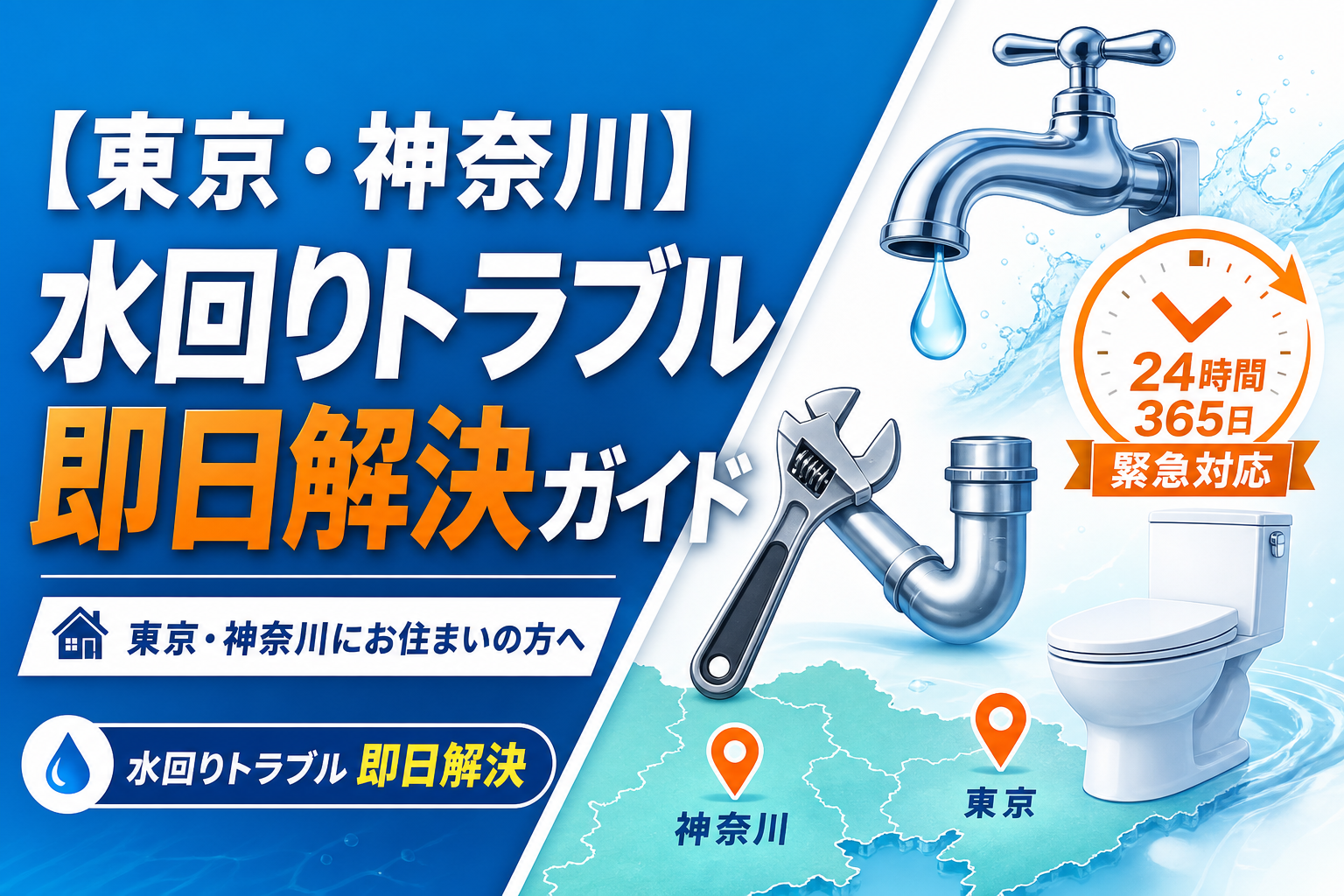 【東京・神奈川】水回りトラブル即日解決ガイド